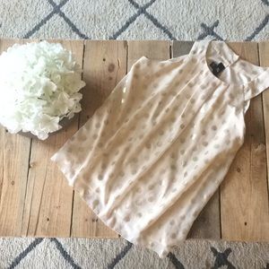 iZ Byer High-Neck Sleeveless Gold Polka Dot Top